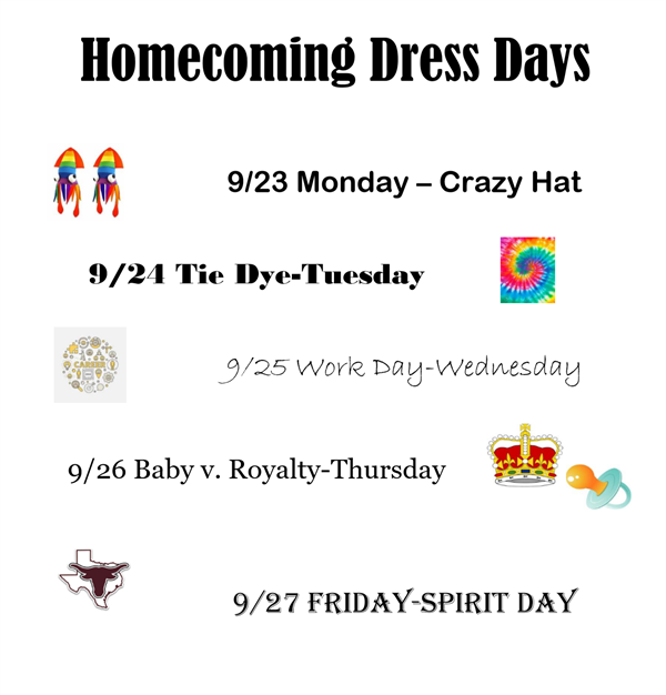 Homecoming Theme Days!